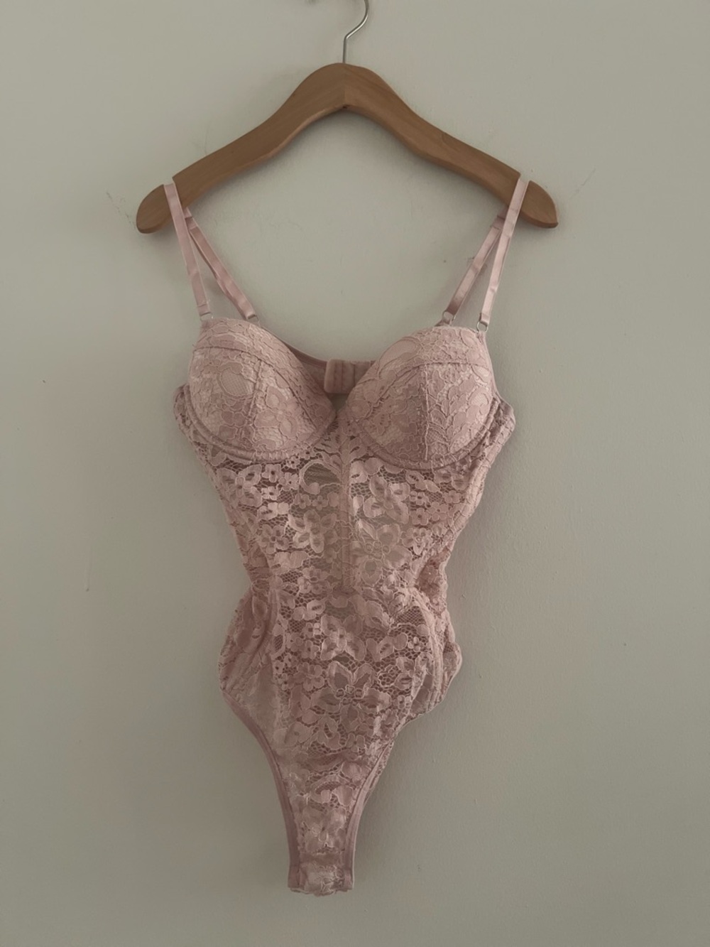 Blush Lace Push-Up Bodysuit